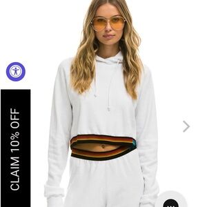 AVIATOR NATION Women’s Logo Stripe Hoodie & Sweatpants.
